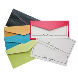 Enveloppe de carte blanche 22x10.8cm, lot de 10, matériel de papeterie pour cadeau, papier, message de meilleurs vœux, DIY bricolage, message de remerciement, couleur 22x10.8cm 