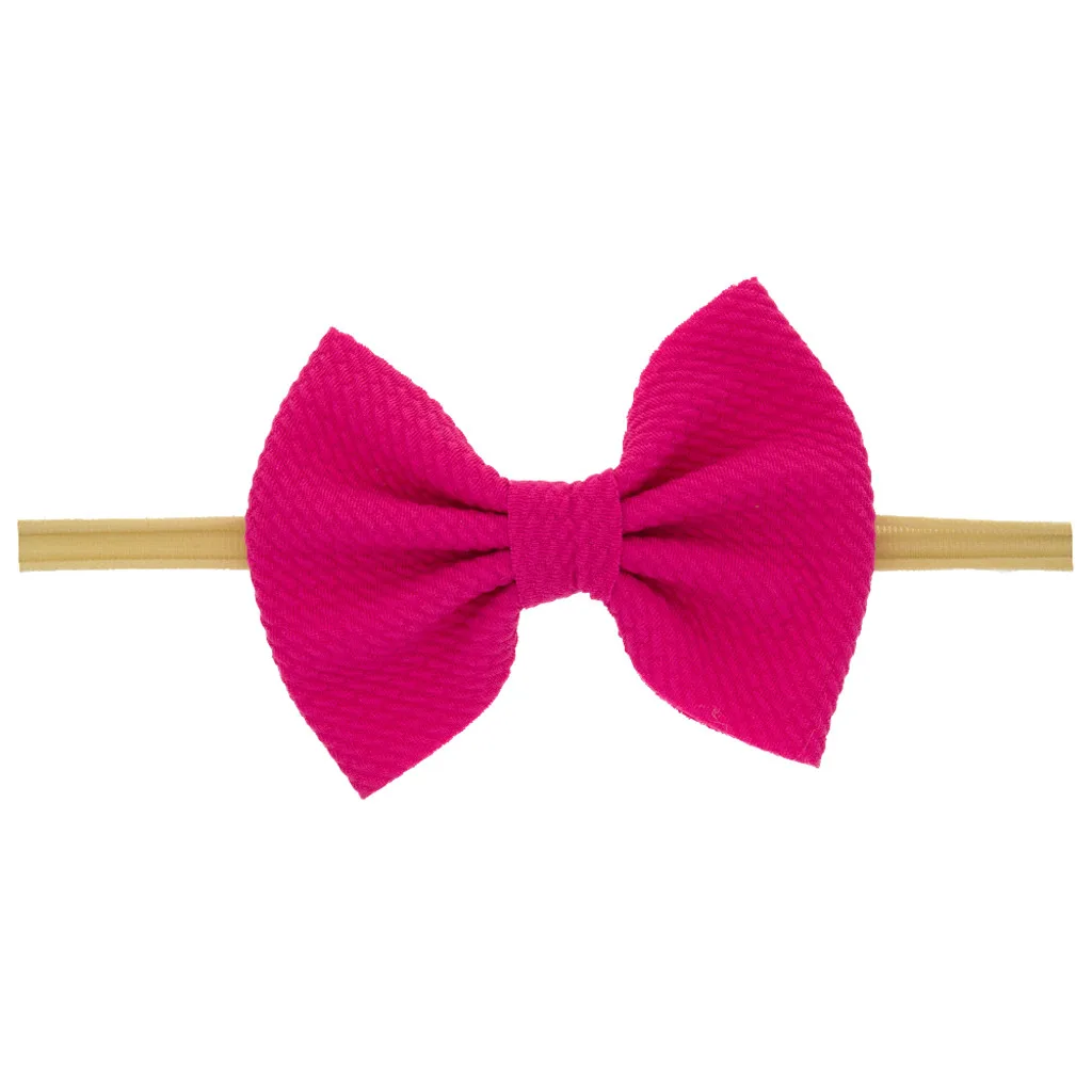 baby solid color Bowknot Headband Kids Girls Hair Accessories New Fashion Children