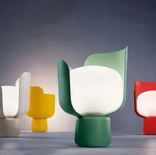 Lampe de chevet rotative couleur Macaron pour chambre d'enfant, pétale créatif, décoration de chambre à coucher
