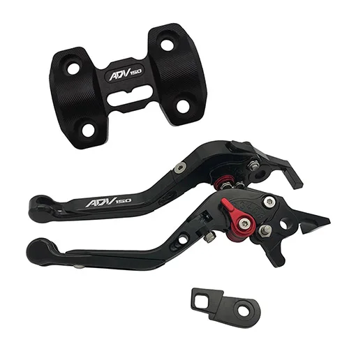 Черный SEMSPEED adv 150 Набор стояночных рычагов с рукояткой для крепления зажимов для ADV150 ADV 150 мотоцикла с ЧПУ Складные тормозные рычаги - Цвет: Черный