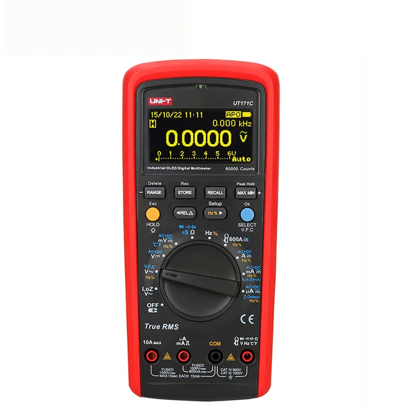 UNI-T UT171C промышленный 59999 отсчетов истинный среднеквадратичный Цифровой мультиметр приемопередатчик/сопротивление 60 м/емкость 60mF тестер