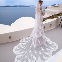 Custom Made Designer Wedding Veils  New 5 Meters Long Bridal Veil with Comb Hot Wedding Accessories
