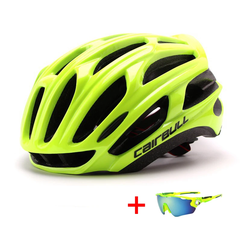 Green Специализированный DH MTB велосипедный шлем с солнцезащитными очками в форме горного велосипеда дорожный велосипедный шлем спортивный дышащий велосипедный шлем для верховой езды - Цвет: Green