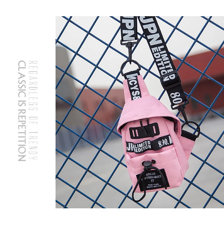 Hot sale sports summer new Harajuku shoulder messenger bag female small bag fashion Oxford mobile phone bag chest bag