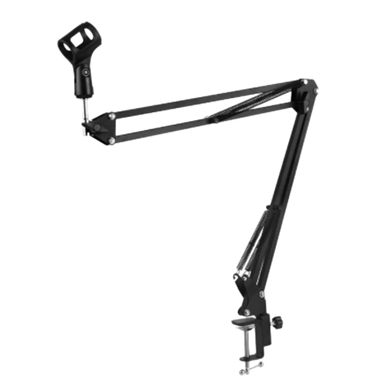 Microphone Holder Adjustable Metal Suspension Arm Scissor with Mounting Clip | Электроника