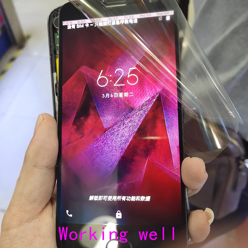 B Качество для Moto Z2 Forc ЖК дисплей с сенсорным экраном дигитайзер Рамка Force XT1789