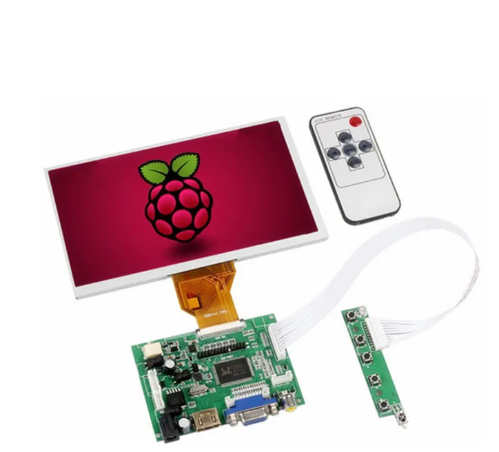  New 7 inch 10.1 Inch LCD Display Module Screen Monitor 1024x600 with HDMI+VGA+2AV Driver Board for 