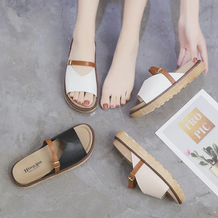 

Slipper Women's INS Fashion 2019 New Style Summer Slippers Outer Wear Versitile Fashion Online Celebrity Flat Loafers Super Fire