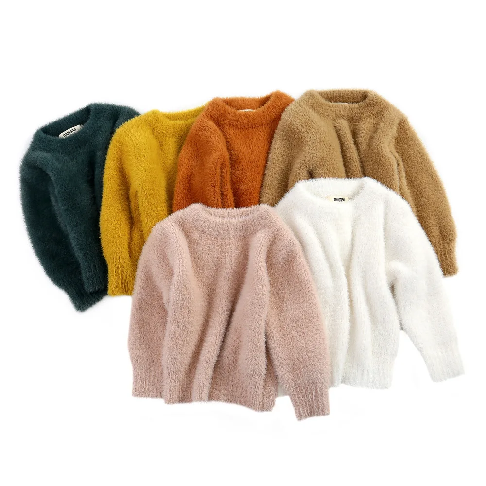 Winter Knit Pullover Sweater Children sweatershirts Long Sleeve Wool Sweaters for Girls Baby Boy Clothes Toddler Sportswear