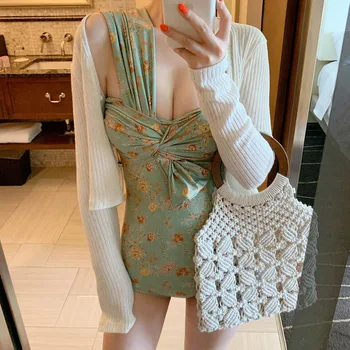 

Closed Swimsuits One Piece Swimwear Swim Wear Trikini Sexy Joint Swimsuit Solid One-Piece New Colors Contracted Animal Linen