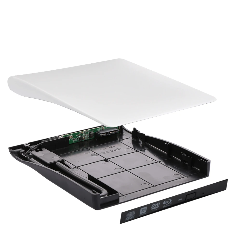 

Ultra Slim Portable DVD Player Case USB 3.0 SATA 9.5mm External Optical Disk Drive Case Box for PC Laptop Notebook
