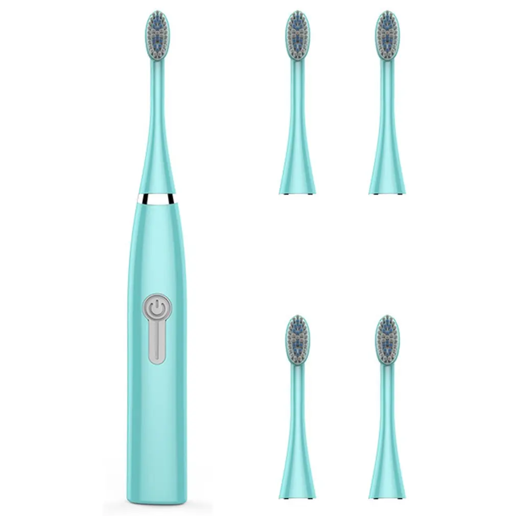 Blue 5 Brush Head Электрическая зубная щетка для мужчин и женщин, для взрослых, домашняя, не перезаряжаемая, для мягких волос, автоматическая, водонепроницаемая, звуковая зубная щетка - Цвет: Blue 5 Brush Head