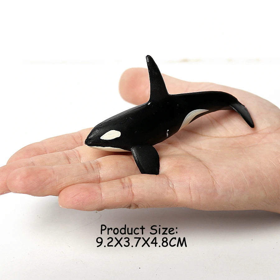 Killer whale Реалистичные морские фигурки животных орка кальмары акулы Дельфин черепаха парусник Осьминог фигурки миниатюрные развивающие игрушки подарок для детей - Цвет: Killer whale