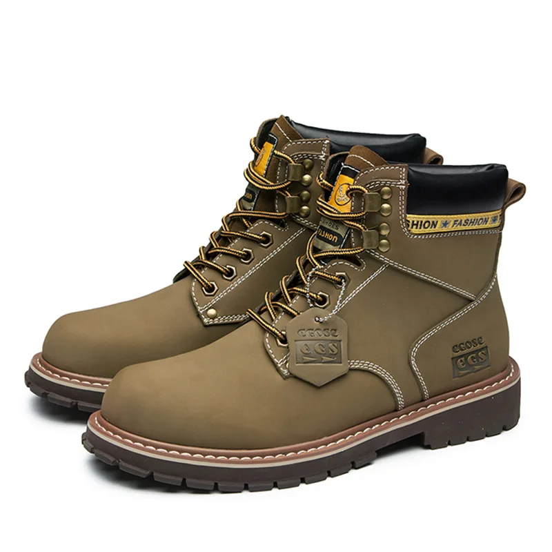 

Autumn and winter new style Men's work boots Fashion Martin shoes headed high - up desert boots