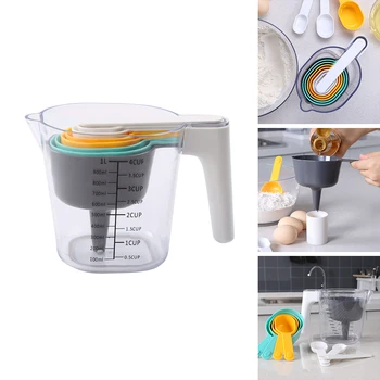 

9pcs/set Measuring Spoons Colorful Plastic Measure Spoon Useful Sugar Cake Baking Spoon Kitchen Baking Measuring Tools