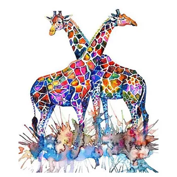 

NEW Full Square/Round Drill 3D DIY Animal Colorful Paintings Cross Stitch Home Decor Gift