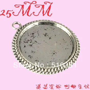 

free ship !!! hight quality round pendant tray /Blank/Settings 1inch Lacework Metal Pendant Base Blanks