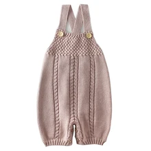 Свитер для маленьких мальчиков и девочек, комбинезоны, вязаные комбинезоны для малышей, комбинезон, детская одежда, Осенние штаны для девочек, детские комбинезоны из хлопка