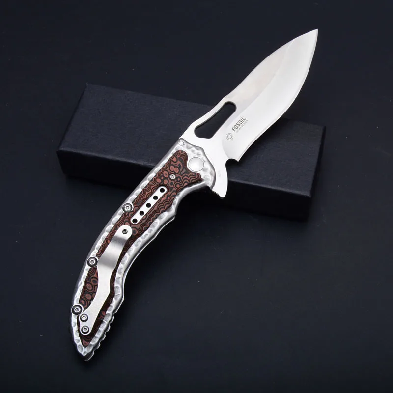 CRKT 048854 складной нож 7cr15mov Лезвие из стали+ цветная деревянная ручка Открытый походный охотничий нож тактические ножи для выживания EDC инструменты