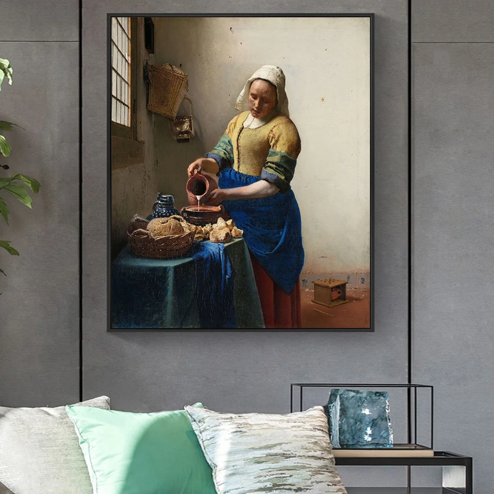Milkmaid от Johannes известное искусство Масляные картины печать на холсте классические
