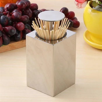 

Toothpick Holder Stainless Steel Rustproof Durable Portable Toothpick Can Travel Hotel Toothpick Box Storage Holder