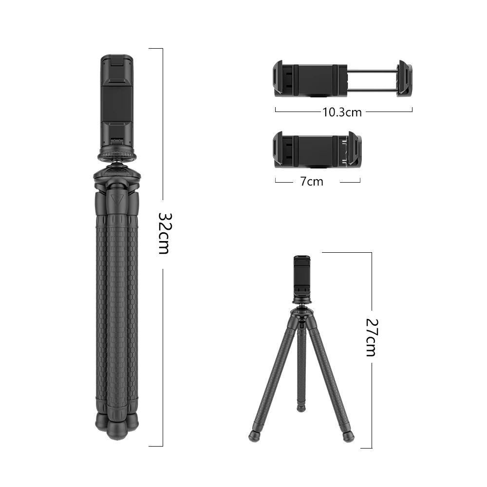Гибкий мини штатив MountDog для экшн камеры Go Pro 7 6 5 дорожные штативы IPhone Xiaomi