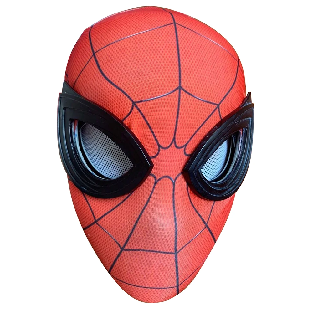 Máscara de cara de Spiderman con ojos en movimiento, lentes parpadeantes  para Halloween, Carnaval, Cosplay, máscara para niños y adultos| | -  AliExpress