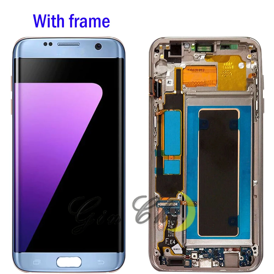 Для samsung S7 Edge ЖК-дисплей для samsung Galaxy S7 Edge G935 G935F G935FD ЖК-дисплей сенсорный экран с рамкой дигитайзер сборка