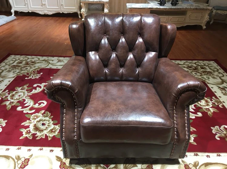 Гостиная диваны мебель из кожи итальянский диван роскошный набор WA553