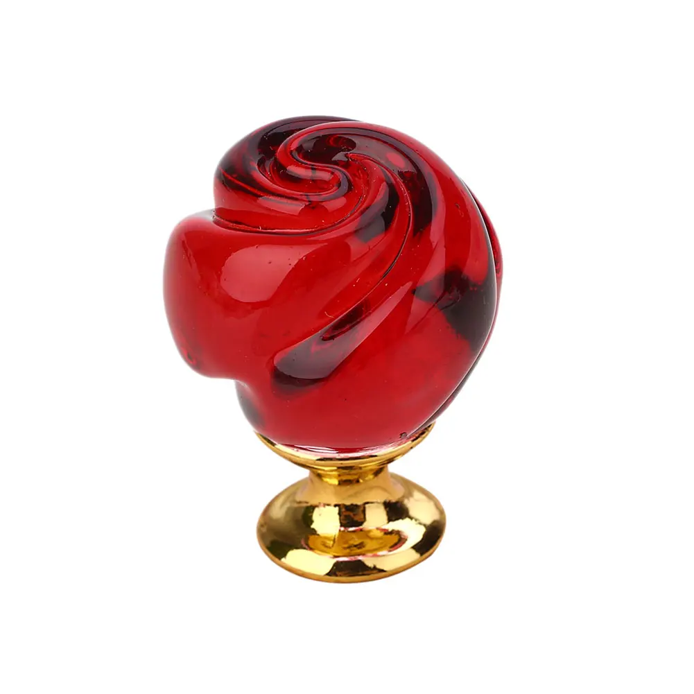 30MM Crystal Rose Door Knobs Cupboard Cabinet Handle Pull Home Kitchen Decor