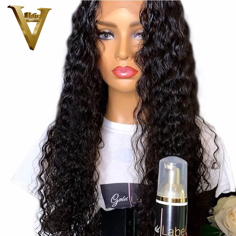 

HD Transparent Lace Wigs 150% Density Brazilian Water Wave 13*6 Lace Front Human Hair Wigs For Women Black Pre Plucked Remy
