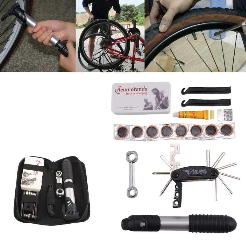26 in 1 Bicycle MTB Bike Remover Puncture Set Repair Multi Screwdriver Tools Kit 