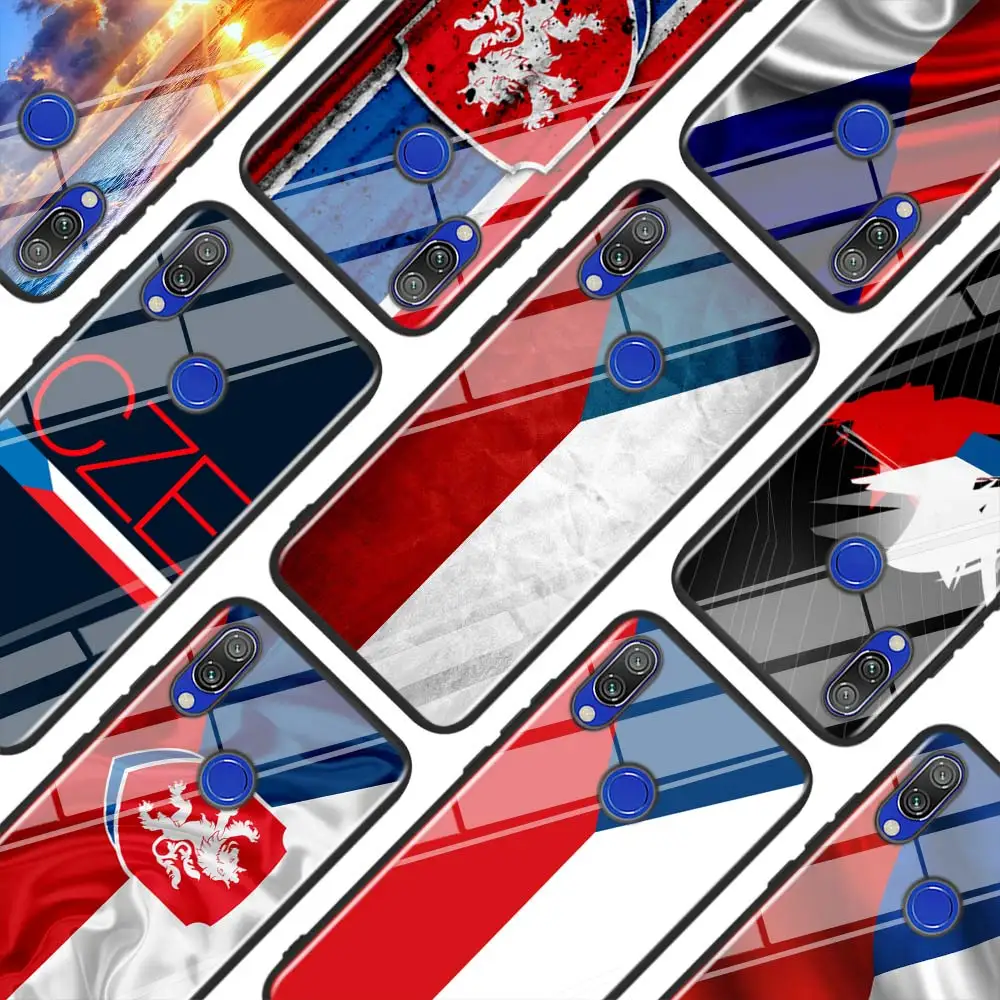 

Czech Republic Flag for Xiaomi Redmi Note 8 7 6 5 4X 4 K20 Pro 7A 6A 6 S2 5A Plus Super Bright Black Phone Case