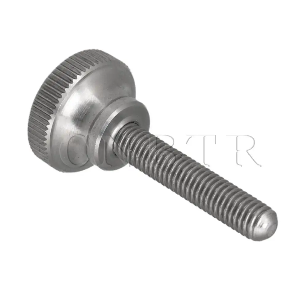 CNBTR 4x M5 25mm Thread 304 Stainless Steel Knurled Screws Furniture Bolts CNBTR 4x M5 25mm Thread 304 Stainless Steel Knurled Screws Furniture Bolts