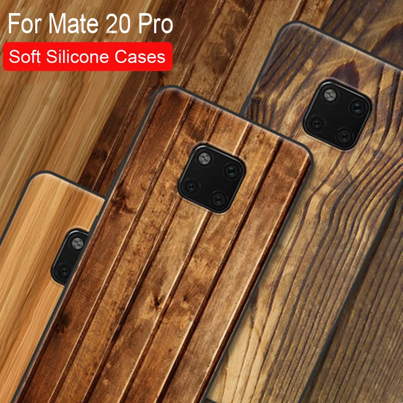 Мягкий силиконовый чехол-накладка для Huawei Mate 20 Pro с рисунком дерева камня чехлы |