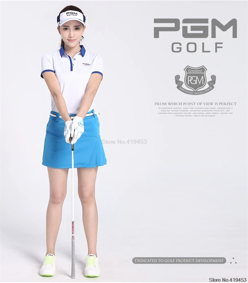 Pgm гольф плиссированная юбка для женщин дышащие летние юбки женские спортивные короткие юбки с высокой талией Для Гольфа Шорты безопасности D0371