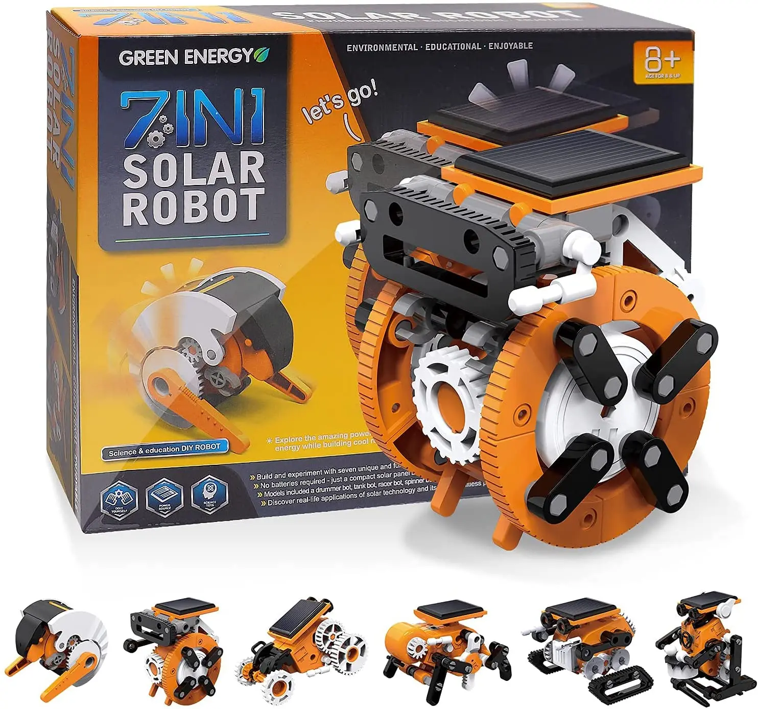 Игрушки Stem для мальчиков и девочек Обучающие игрушки-роботы на солнечной батарее