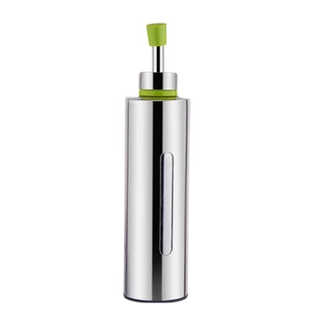 

Visual All Purpose Tools Eco-friendly Stainless Steel Oil Kitchen Supplies Bottle Round Shape Container With Cover Home