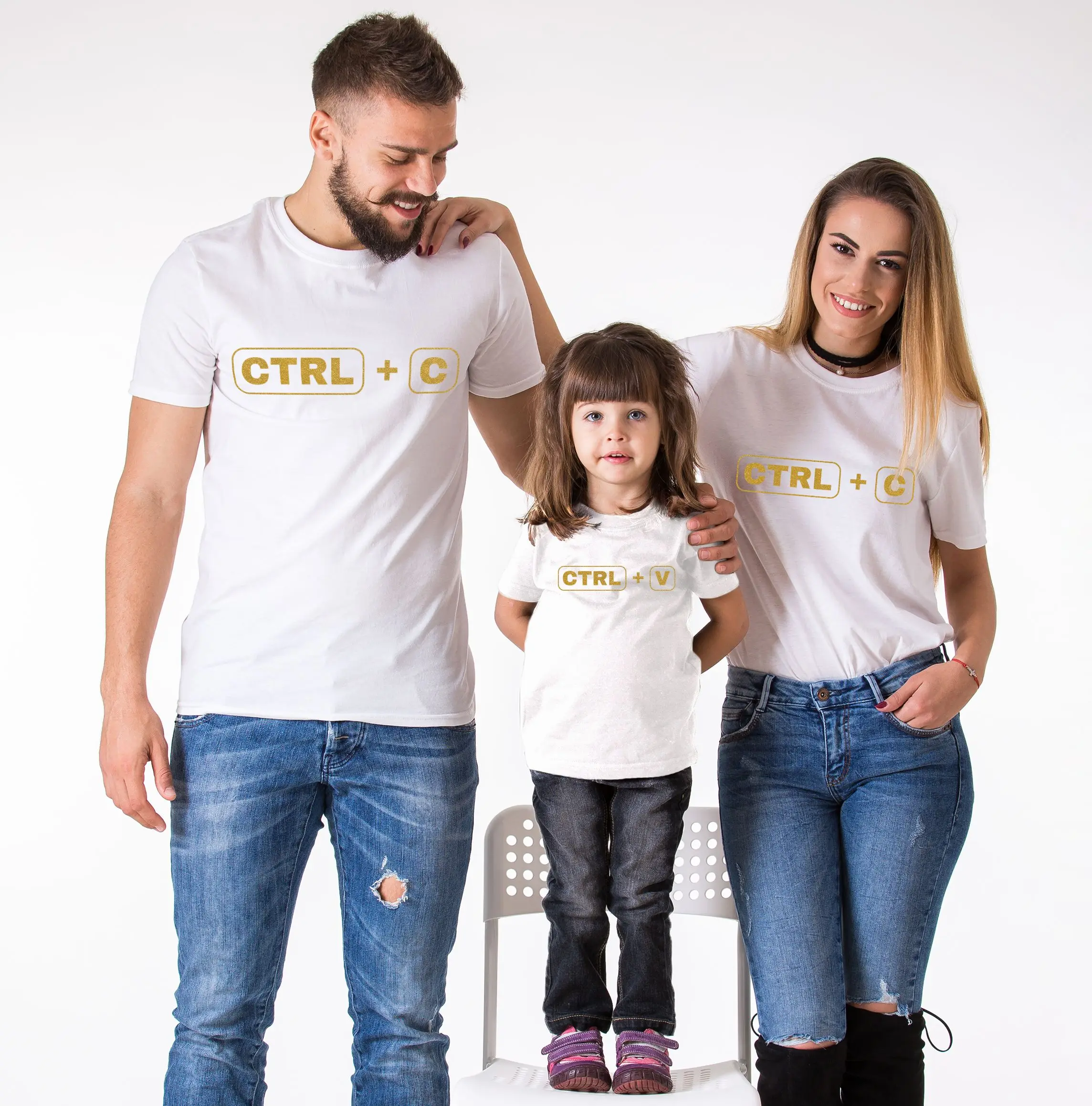 Funny Geek Family Ctrl C, Ctrl V T Shirt Family Matching Outfits Mom And Dad And T-shirt | forum.iktva.sa