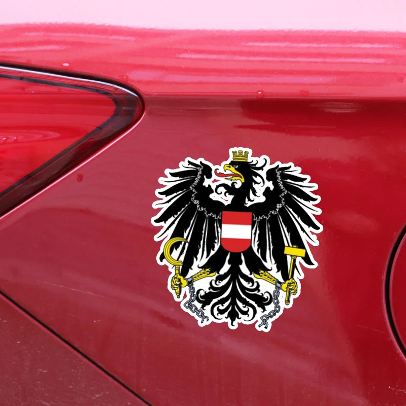 YJZT 9 6 см * 10 2 забавная наклейка для автомобиля с австрийским флагом и гербом