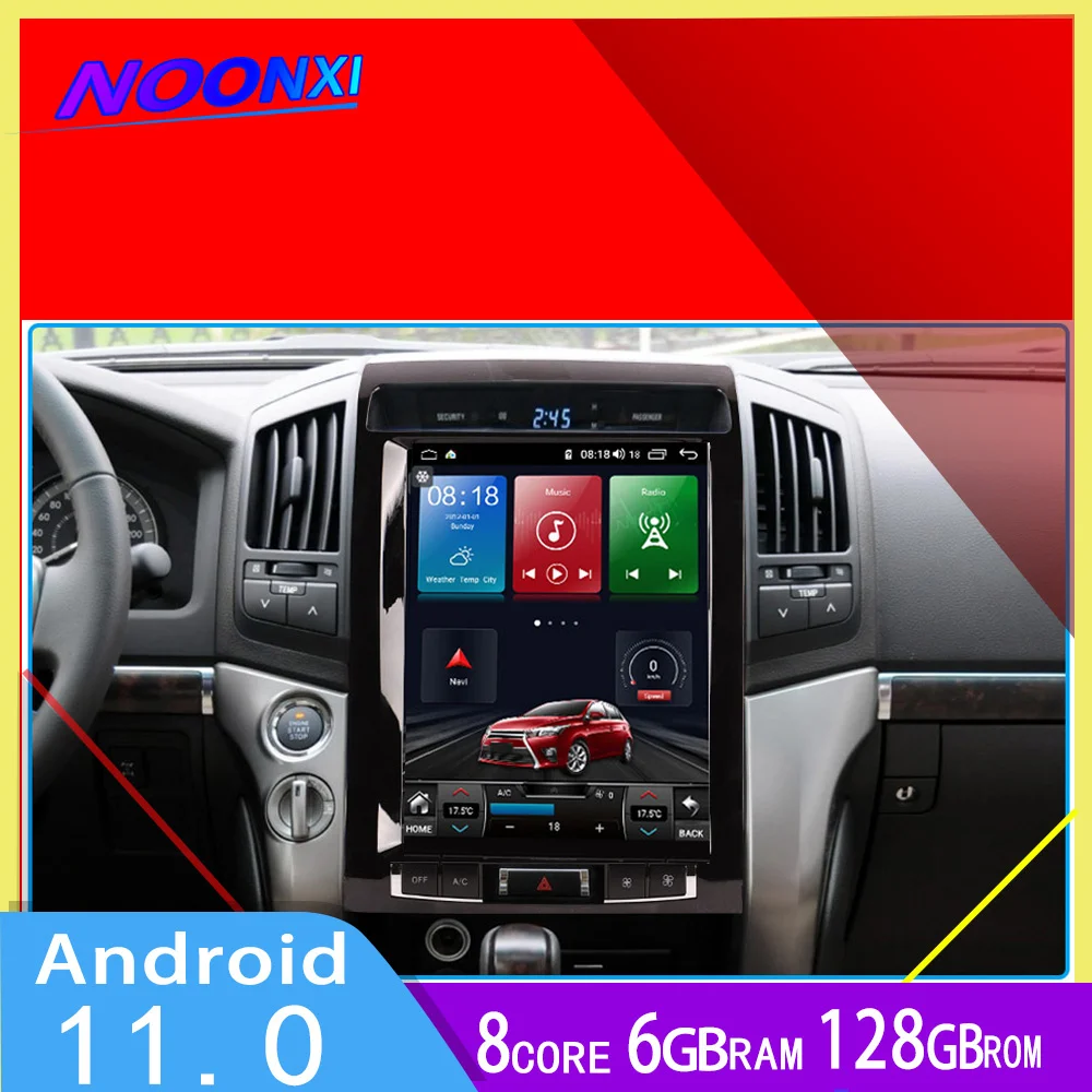 

5G Android 11 Автомобильный мультимедийный радиоплеер 128 ГБ для Toyota Land Cruiser 200 2007-2015 Carplay GPS навигация Авторадио головное устройство