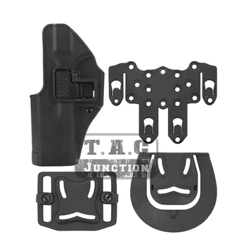 

Tactical CQC Serpa Quick Left Hand Paddle Belt Loop Pistol Holster w/ STRIKE MOLLE Platform For Glock 17 19 22 23 31 32