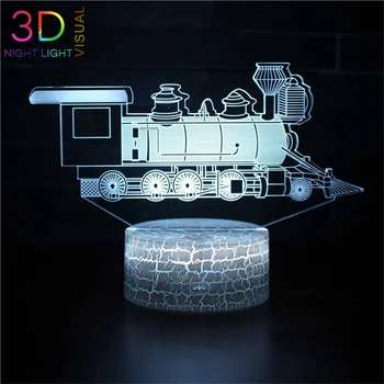 

ATOPH Cartoon Train Design 3D Nightlight for Kids Bedroom Lighting Decoration LED Night Light 16 Color Changing