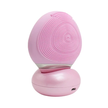 

Wireless Charging Electric Facial Cleansing Brush Vibration Silicone Face Washing Brush Massage Deep Cleansing Machine with Char