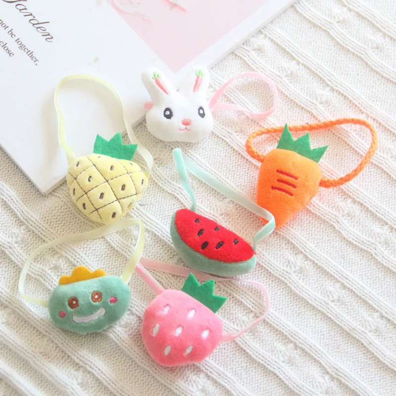 

20cm exo star doll rabbit dinosaur radish strawberry watermelon diagonal bag cute little bag baby doll bag doll accessories