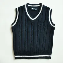 Свитер, детский жилет, свитер, вязаный жилет из чистого хлопка, свитер для мальчиков и девочек