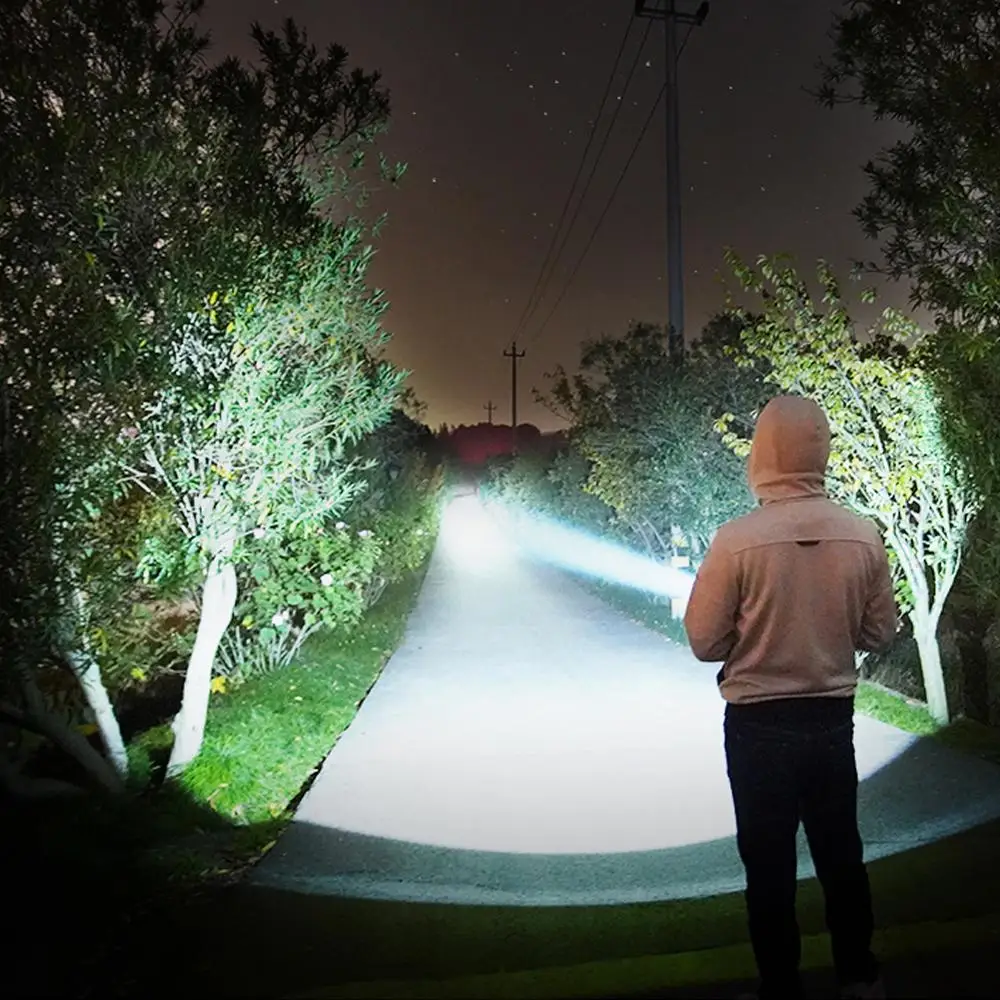 LED Flashlight L2 P70 Super Powerful Torch Tactical Rechargeable USB Waterproof Lamp Ultra Bright Lantern Camping