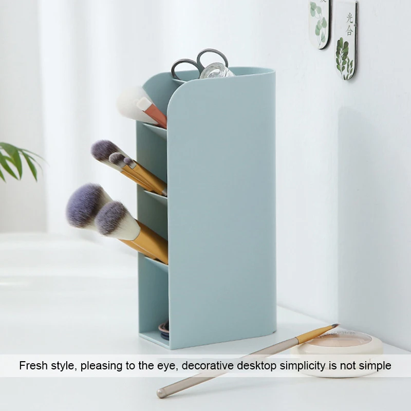 

1pcs Color Multi-lattice Oblique Pen Holder Nordic Simple Desk Organizer Student Desktop Storage Rack For Office School Supplies