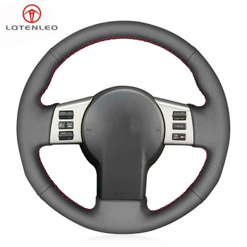 

LQTENLEO Black Artificial Leather Hand Sewing Car Steering Wheel Cover For Infiniti FX FX35 FX45 2003-2008 Nissan 350Z 2003-2009