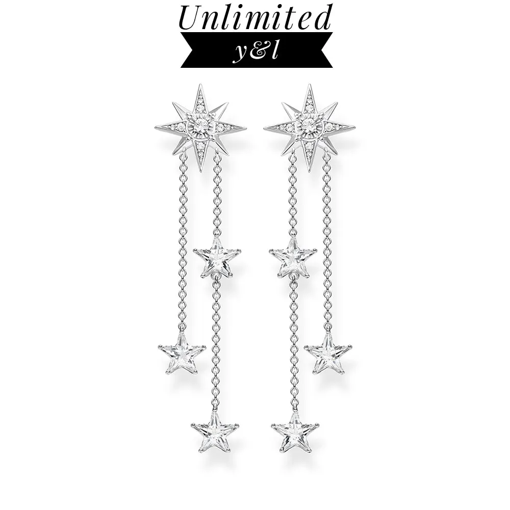 

Shooting Stars Drop Earrings 925 Sterling Silver Long Tassel Dangle Earring Thomas Fine Jewelry Women Men 2020 New Arrival Gifts